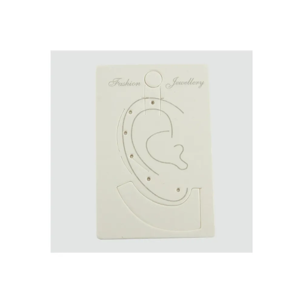 Kıkırdak Küpe Kartı Küçük 100 Adet-Beyaz