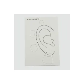 Kıkırdak Küpe Kartı Büyük 100 Adet-Beyaz