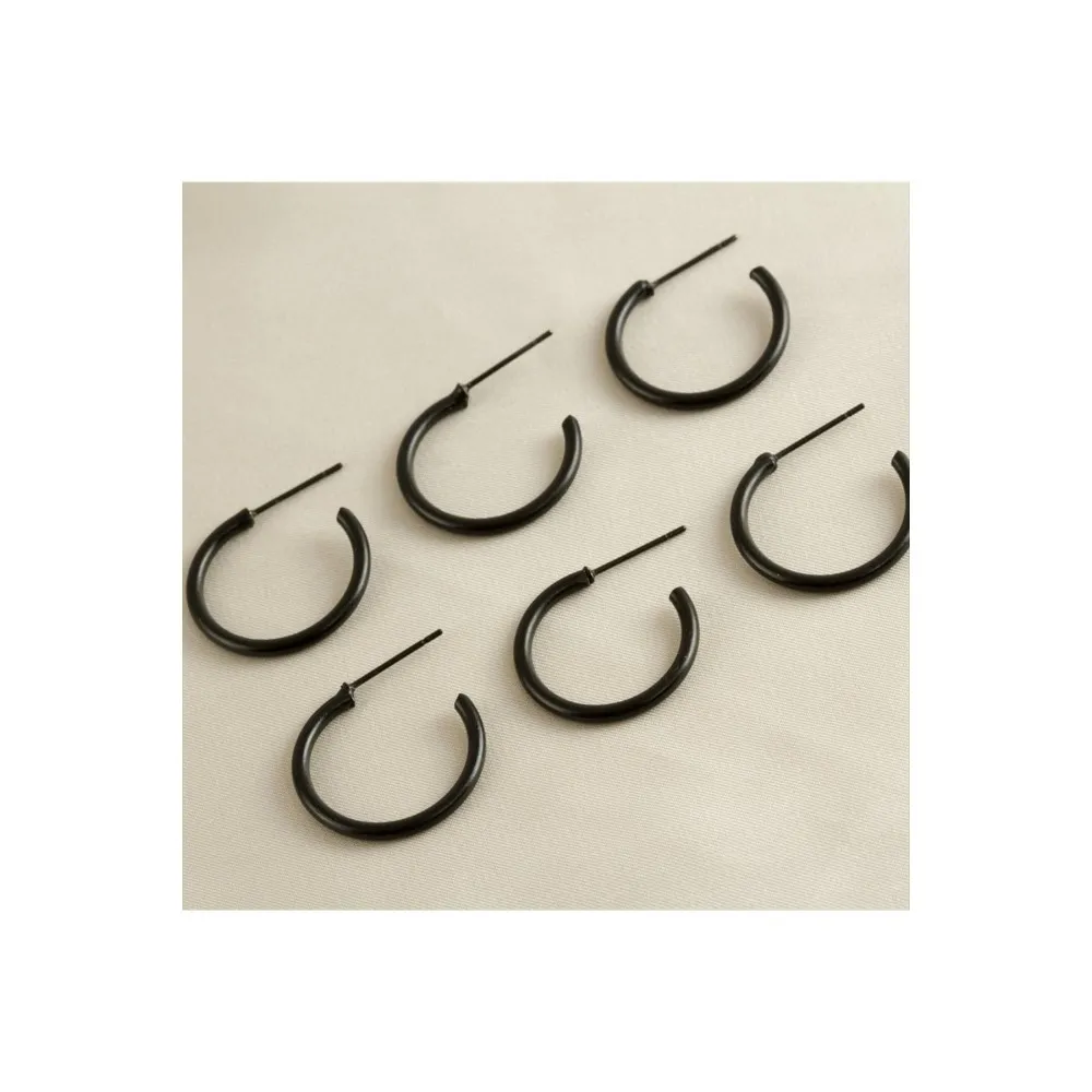 6 Adet Boru Halka Küpe 2 Cm-Sarı