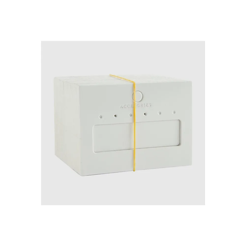 6 Delikli Küpe Kartı 100 Adet-Beyaz