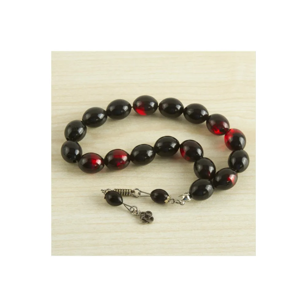 17li Oval Şakşak Tesbih-Bordo