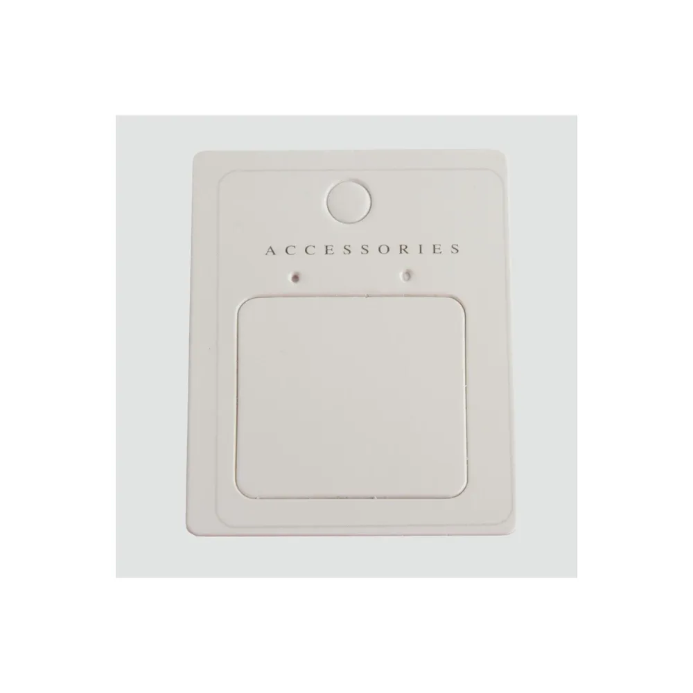 Pencereli Lüx Küpe Kartı 100 Adet-Beyaz