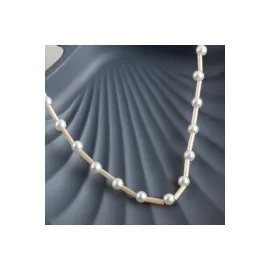 İnci Boncuk Kolye-Sarı