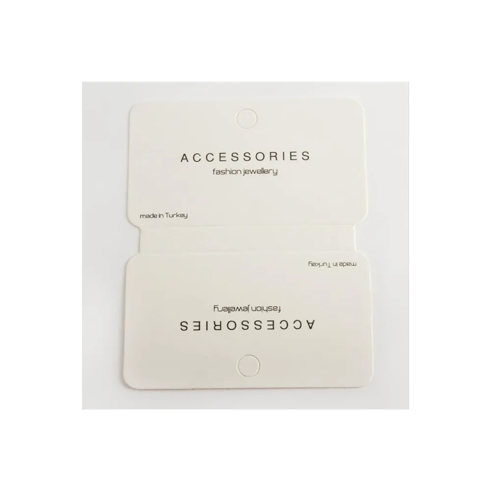Lüks Kolye Kartı-Beyaz