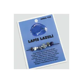 Lapis Doğaltaşlı İp Bileklik-Lacivert