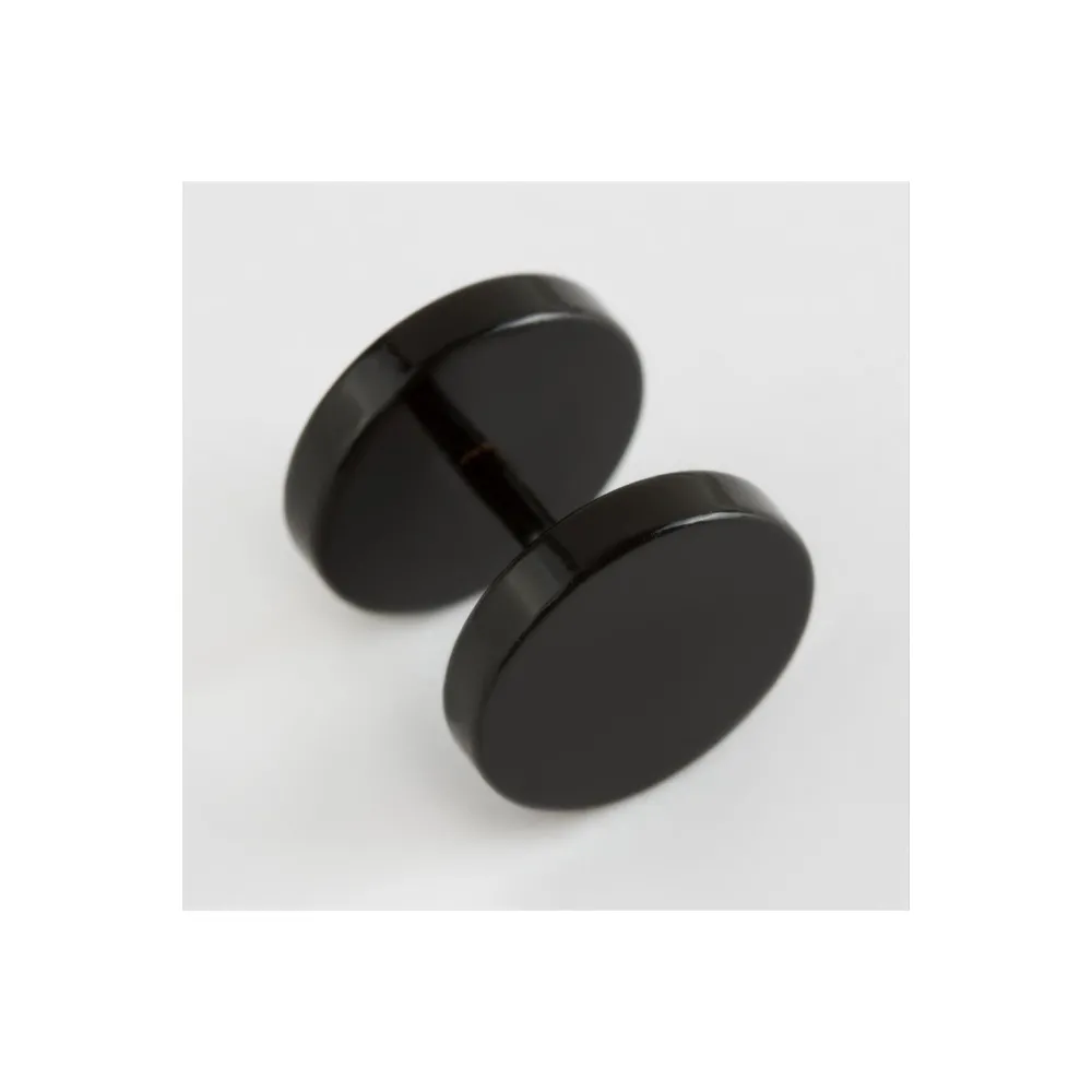 10 mm Silindir Piercing 1 Adet-Siyah