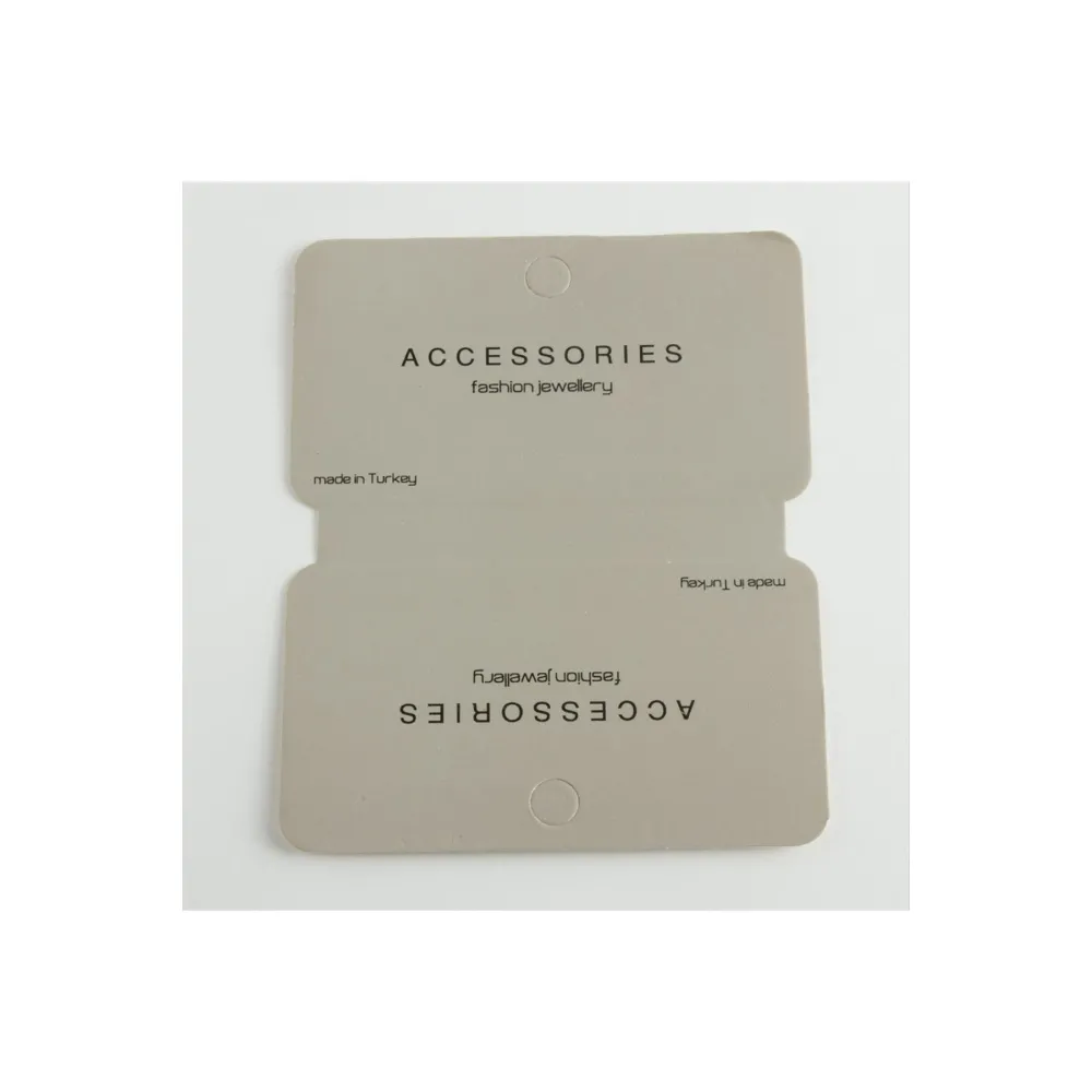 Gri Renkli Lüks Kolye Kartı-Gri