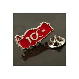 Cumhuriyetin 100. Yılına Özel Yaka Rozet-Sarı