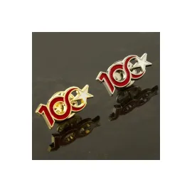 Cumhuriyetin 100. Yılına Özel Yaka Rozet-Gümüş Rengi