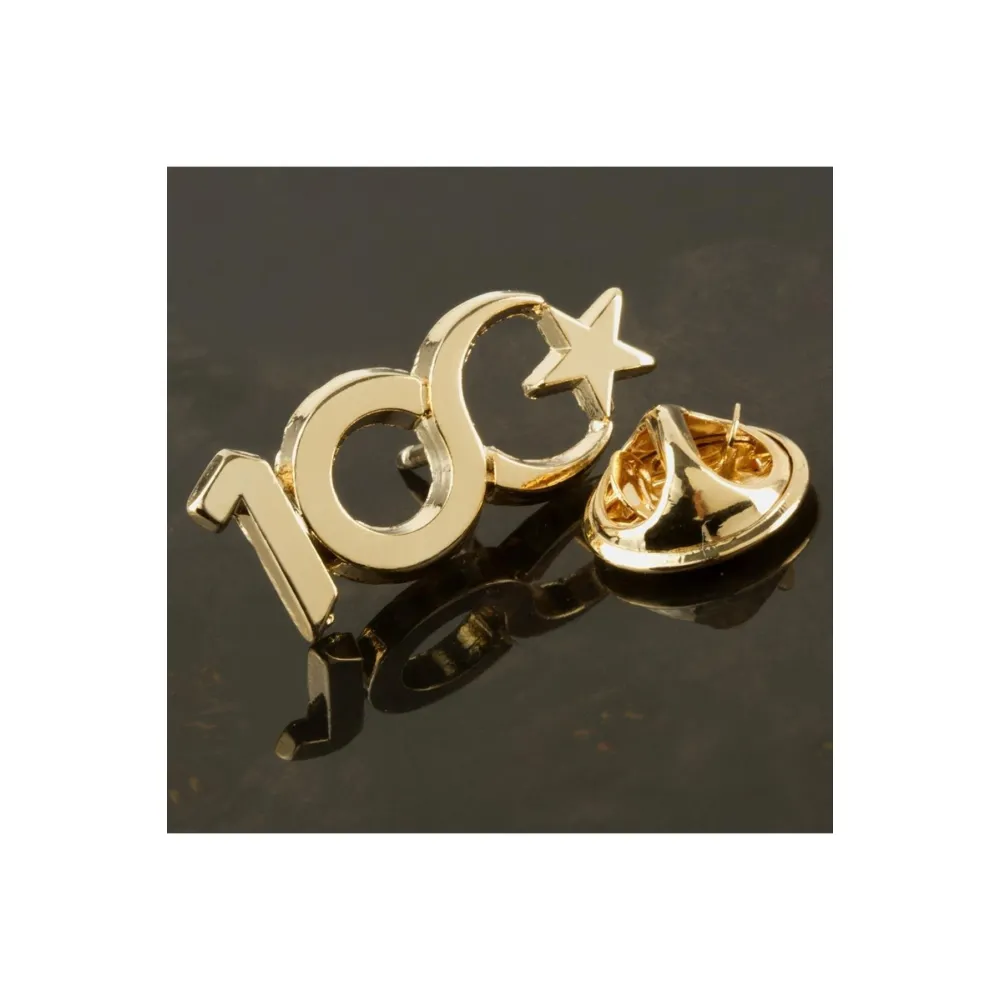 Cumhuriyetin 100. Yılına Özel Yaka Rozet-Gümüş Rengi