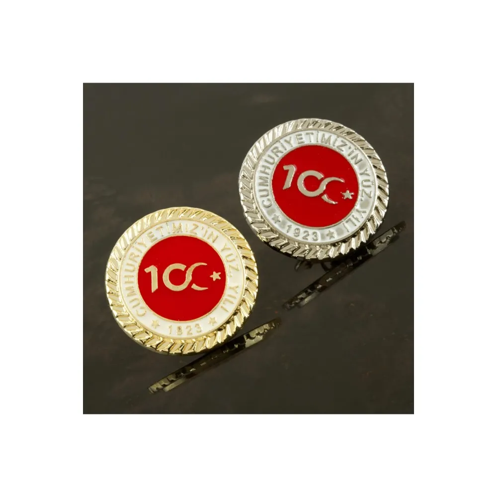Cumhuriyetin 100. Yılına Özel Yaka Rozet-Sarı