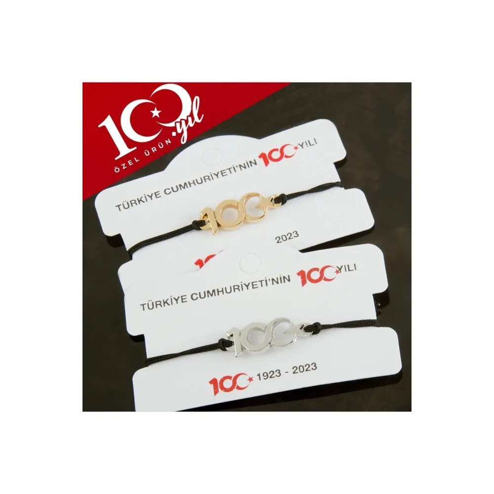 Cumhuriyetin 100. Yılına Özel Bileklik-Gümüş Rengi