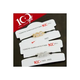 Cumhuriyetin 100. Yılına Özel Bileklik-Gümüş Rengi