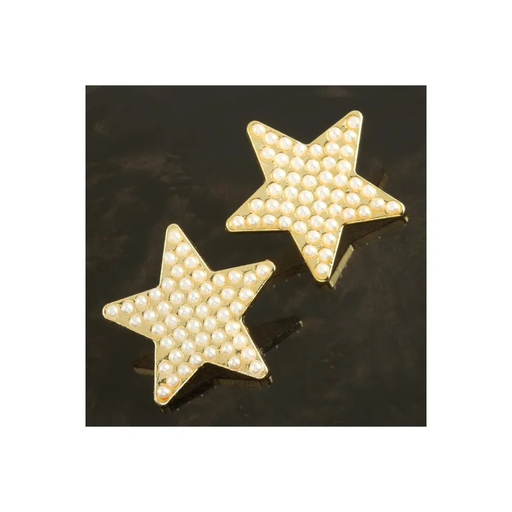 Yıldız İnci Küpe-Sarı