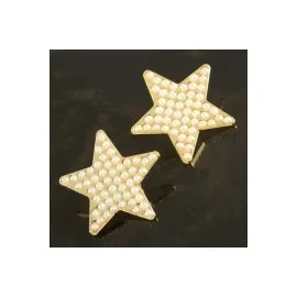 Yıldız İnci Küpe-Sarı