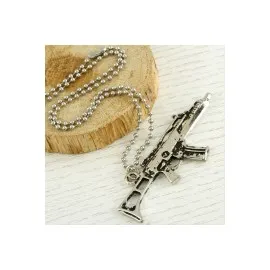 Silah Metal Kolye-Gümüş Rengi