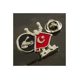 Ay Yıldız Yaka Rozet-Gümüş Rengi