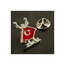 Ay Yıldız Yaka Rozet-Gümüş Rengi