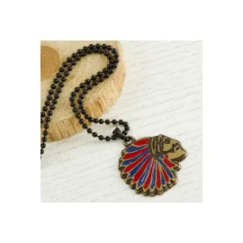 Kızılderili Metal Kolye-Antik