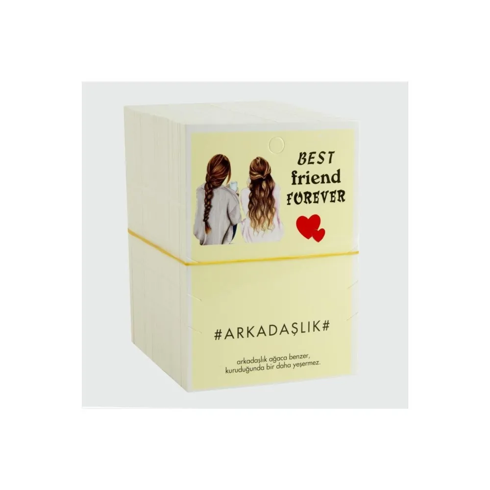 3Lü Arkadaşlık Bileklik Kartı-Sarı