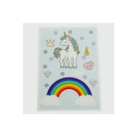 3lü Unicorn Bileklik Kartı-Mavi