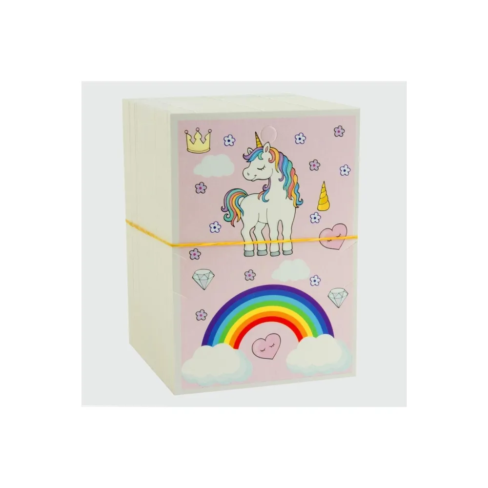3lü Unicorn Bileklik Kartı-Pembe
