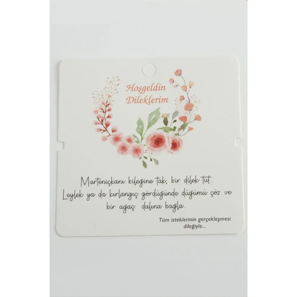 Marteniçka Bileklik Kartı-Beyaz