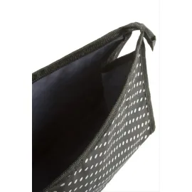 Benekli Desenli Makyaj Çantası-Siyah