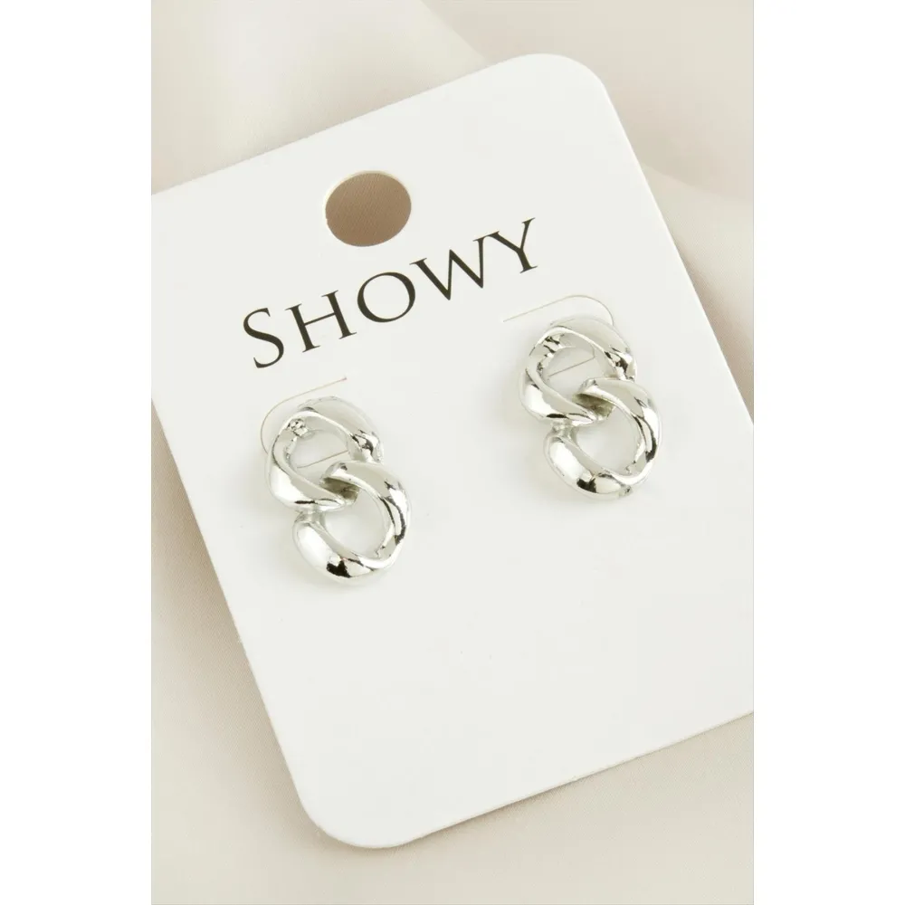 Sonsuzluk Yeni Sezon Metal Küpe-Gümüş Rengi