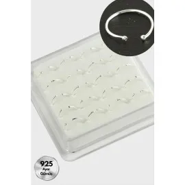 Top Halka Sıkıştırma Gümüş Hızma 20 Adet-Gümüş Rengi