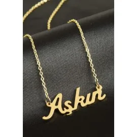 Aşkın Isimli Kolye -Sarı