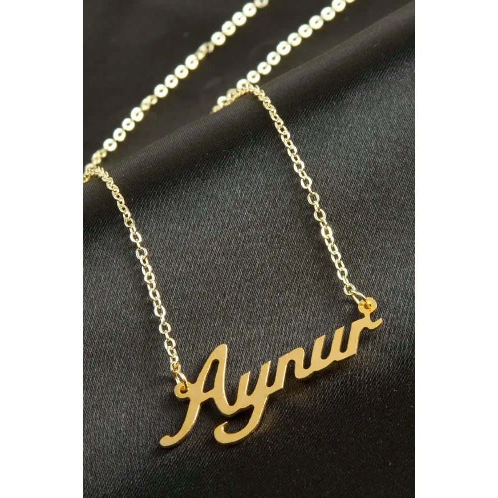 Aynur Isimli Kolye -Sarı