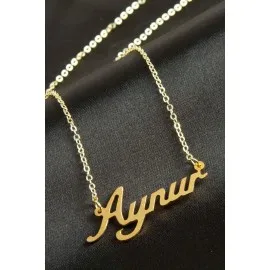 Aynur Isimli Kolye -Sarı