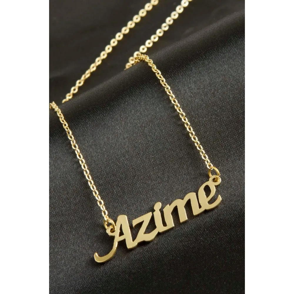 Azime Isimli Kolye -Sarı