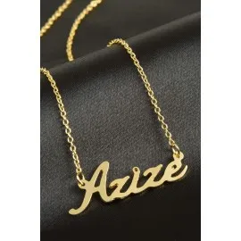 Azize Isimli Kolye -Sarı