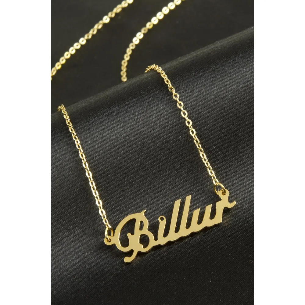 Billur Isimli Kolye -Sarı