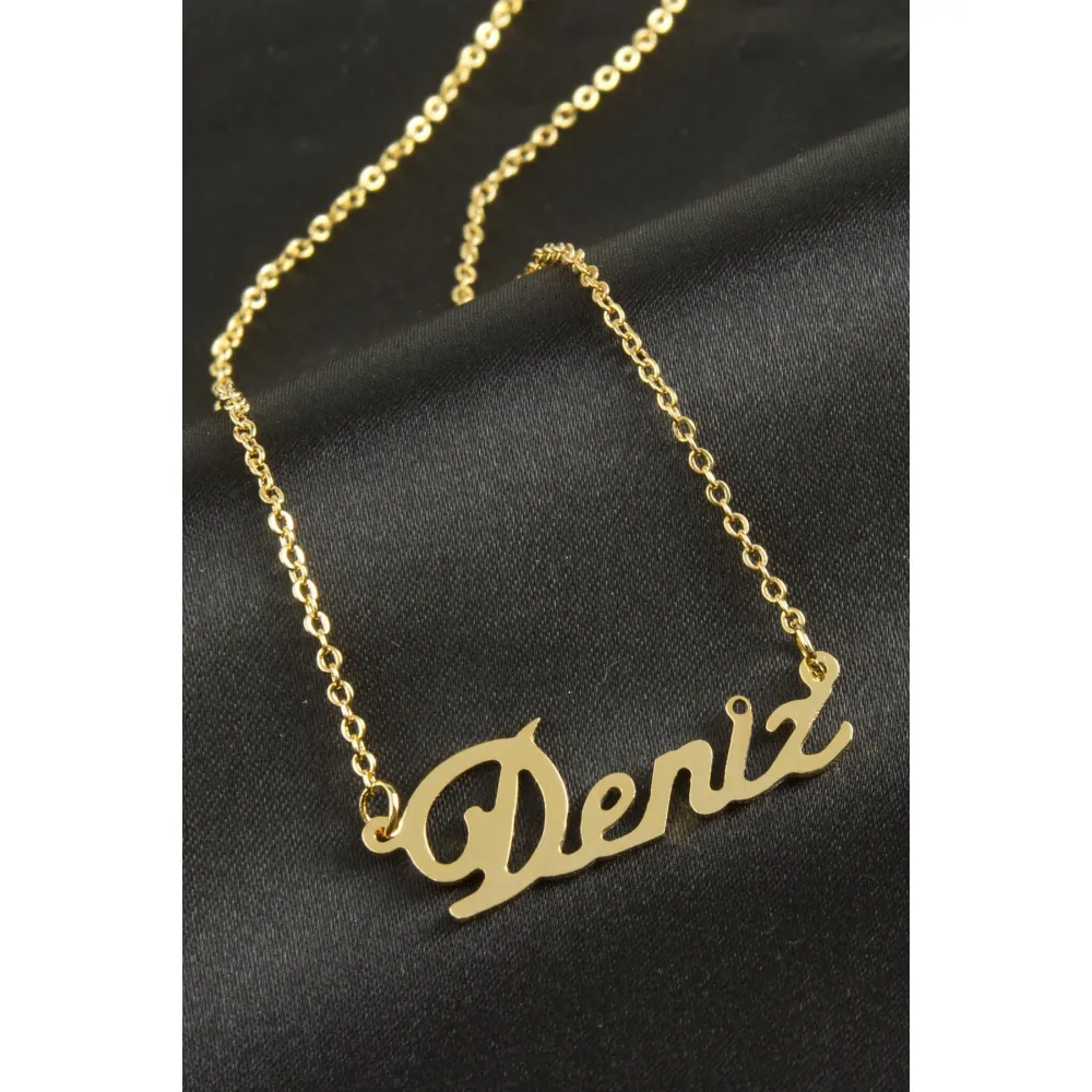 Deniz isimli kolye -Sarı