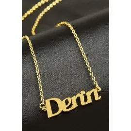 Derin isimli kolye -Sarı