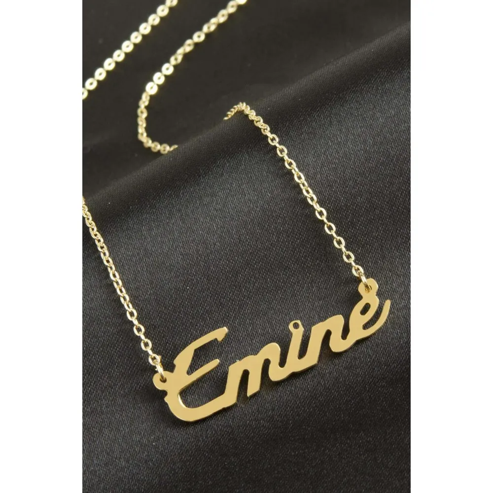 Emine Isimli Kolye -Sarı