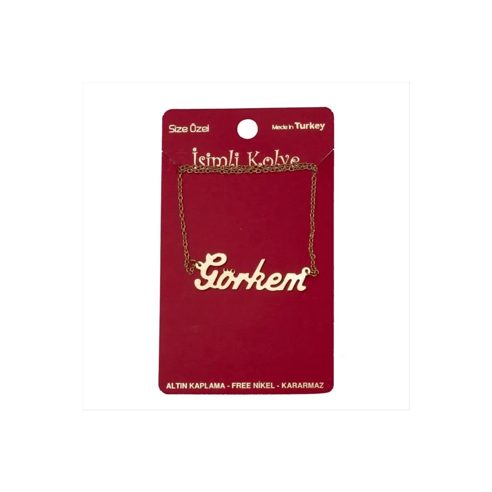 Görkem isimli kolye -Sarı