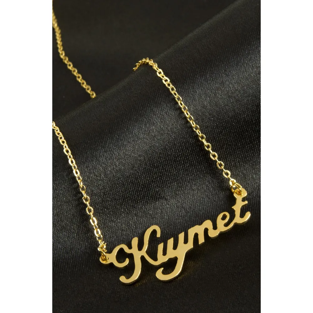 Kıymet isimli kolye -Sarı