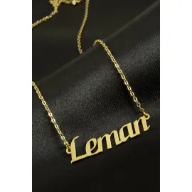 Leman isimli kolye -Sarı