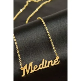 Medine isimli kolye -Sarı