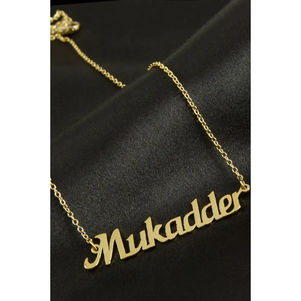 Mukadder isimli kolye -Sarı