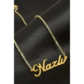 Nazlı isimli kolye -Sarı