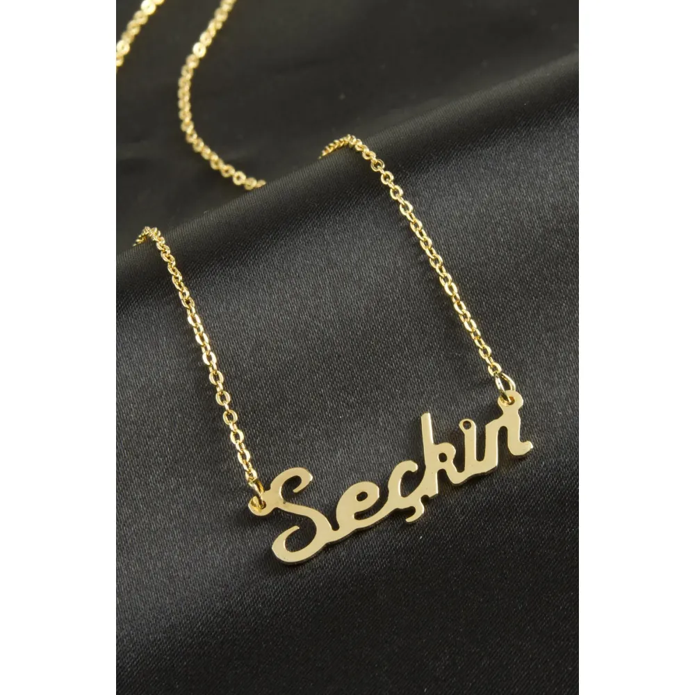 Seçkin isimli kolye -Sarı