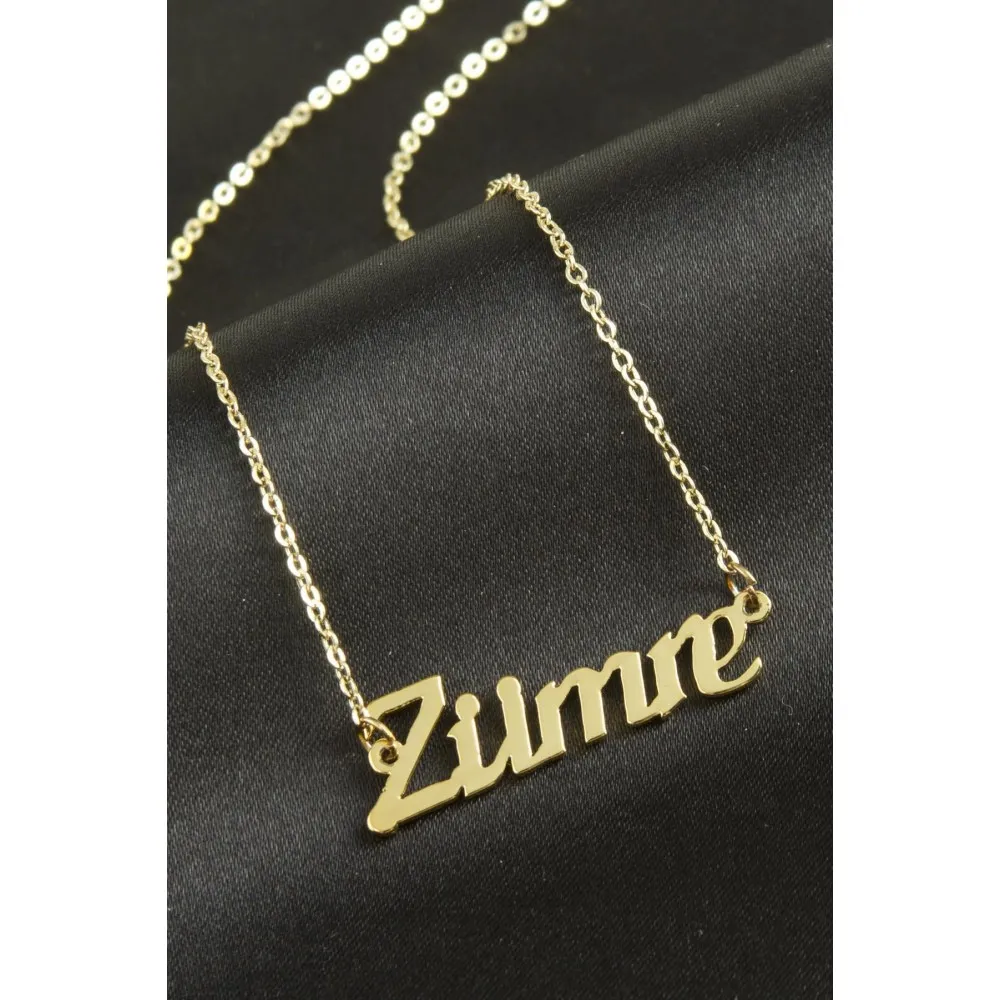 Zümre Isimli Kolye -Sarı