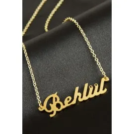 Behlül İsimli Kolye -Sarı