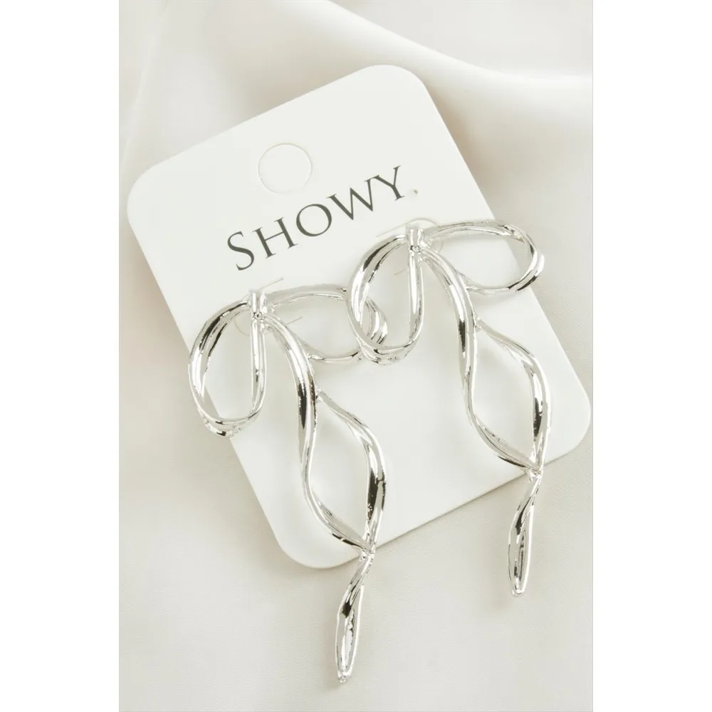 Fiyong Yeni Sezon Metal Küpe-Gümüş Rengi