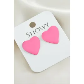 Kalp Yeni Sezon Mineli Küpe-Su Yeşili